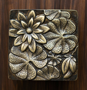 Lotus Brass Antique Door Handles
